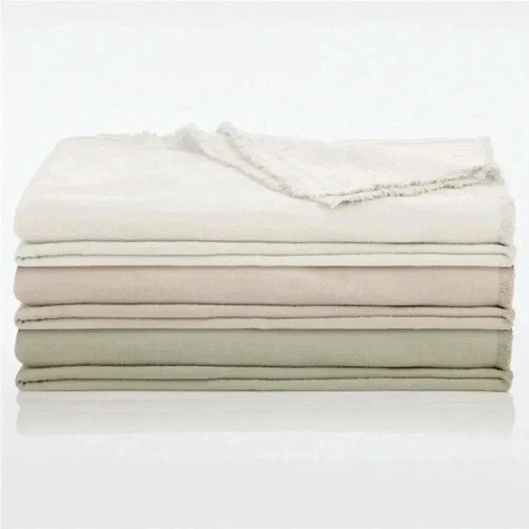 NWT Nate Home by Nate Berkus Matelasse Blanket with Fringe, F/Q, Lichen - Picture 5 of 10